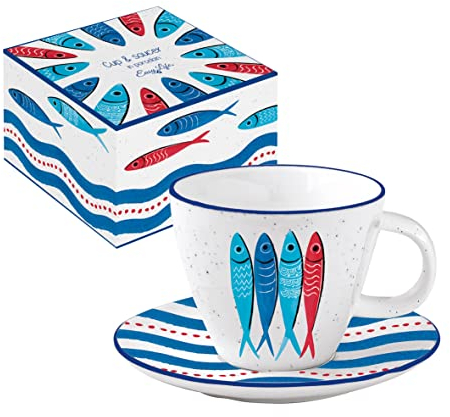 Easy Life COFFRET TASSE A THE 25CL EN PORCELAINE