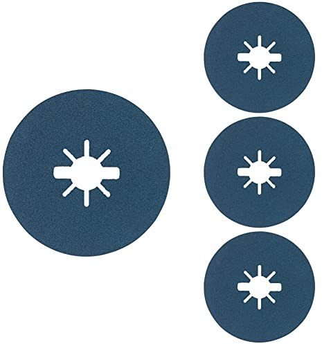 Bosch Professional 4x Fiberschleifscheiben Best (für Metall, X-LOCK, R574, Ø125 mm, Körnung 36/60/80/120 BohrungsØ: 22,23 mm)