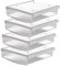TUKA 4X 1,7L Unterschreibtisch-Schubladen 21x18x5,4cm, Selbstklebende Schubladen, Versteckte Unterbauschublade Aufbewahrungsbox unter Schreibtisch, Utensilien Stiftebox Matte Transparent 4er TKD8608