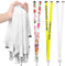 Yeaqee Sublimations-Lanyards mit abnehmbarer Schnalle, weiße Wärmeübertragungs-Lanyards für Personalausweis, Ausweishalter, Lehrer, Arbeiter, 30 Stück