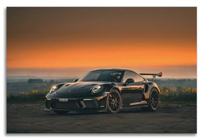LADV 911 GT3 RS Leinwandbild, Rennsportwagen, 60 x 90 cm, Schwarz