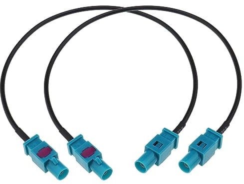 EMSea 2PCS Fakra Z Male to Male Vehicle Antenna Adapter Cable RG174 Coaxial Cable 30cm for DAB GPS FM Antenna Radio Scanner Amateur Radio Transceiver Portable CB Radio