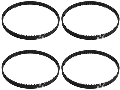 SG Store 4 Stück 150XL037 Zahnriemen Ersatz Gummi-Antriebsriemen 75 Zähne Schwarz Zahnriemen Zubehör für Inprinters Schleifmaschinen Verpackungsmaschinen
