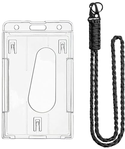 Goiern® Paracord Schlüsselanhänger ,1 Set Clear ID Holders and Waterproof ID Card,Paracord Lanyard Schlüssel Paracord Armbänder Schlüsselring Paracord