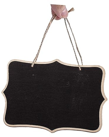 EXCEART 4stücke Mini-kreidetafeln Hängend Dekorative Tafeln Tafelanhänger Mit Juteschnur Memo Board Für Hochzeit Party Basteln Notizen Zeichen Oder Nachrichten
