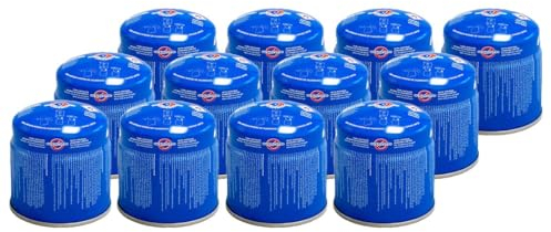 VITO - 12 cartuchos de gas camping 190 g VITO botella gas butano percibible seguridad stop-gas TUV