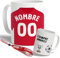 DEREGALOOS Taza Personalizada con nombre de Fútbol Mallorca. Tazas de Desayuno personalizada. Regalo Original para Aficionados del Futbol. Regalos Mundial Mallorca. Pulsera de regalo