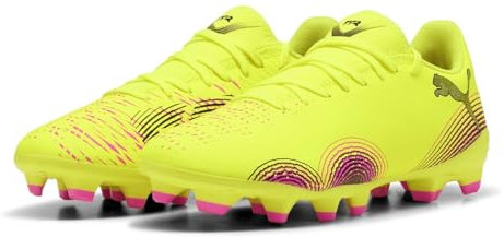 PUMA - Future 8 Play FG/AG WN'S, Zapatillas de fútbol Femenino, Yellow Alert-PUMA Black-Sun Struck,