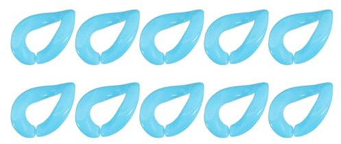 METALLIXITY Acrylic Chain Linking Rings (23 x 17mm) 16pcs, Plastic Open Oval Quick Link Rings - for DIY Purse Eyeglass Pocket Lanyard Chains Making, Blue