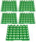 HEEPDD 5Pcs Plastic Egg Trays, 30 Cell Egg Crates Stackable Egg Cartons Hold Multiple Eggs for Storing Sorting Shipping Eggs (Green)