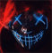 LED Purge Maske - Kostümmaske steuerbar für Halloween, Fasching & Karneval als Kostüm für Herren & Damen (Farbauswahl) (blau)