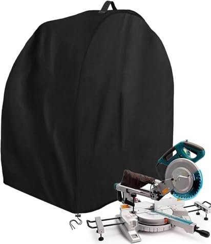 Ahuuen Saw Dust Cover, Miter Saw Cover, Waterproof Planer Cover, Machine Tools, 28.3 x 24 x 28.3 Inch Oxford Fabric Cover for Most Saws