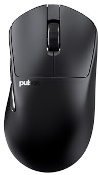 Pulsar Gaming Gears X3 - Ratón inalámbrico para juegos, ultraligero (50 g), ergonómico híbrido, interruptor óptico, 32000 DPI, 750 IPS, sensor XS-1, compatible con 8K (Mini, negro)