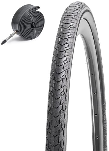 700x35C neumático de Bicicleta 37-622, Plegable 28 Pulgadas neumático y 700C Tubo Interior Presta válvula 48mm, para 700 x 35C 28x1.40 Ciudad/Carretera Cubierta de Bicicleta (Uno)