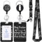 Ausweishülle mit Band, Id Badge Holder Breakaway Lanyard für, Einziehbare Badge Reel, Abnehmbare Namensschild Clips, Hals Lanyard Strap, Lehrer Büro Geschenke (Stay Positive)