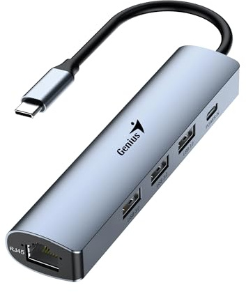 Genius UH-545 5-in-1 USB 3.0-Hub mit Gigabit-Ethernet