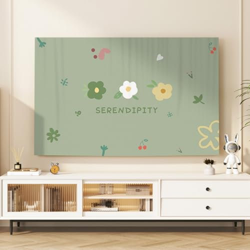 LDLCYCN I,52in, Tv Dustproof Cover Tv Display Protector for Lcd Led Dust Cover for Tv Desktop/Hanging/Curved Half Wrap Smart Tv Screen Protector Decoration Living Room Washable