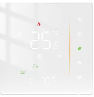 Fyearfly Smartes Thermostat für Tuya ZigBee, energiesparende Digitalanzeige, einfache Steuerung für elektrische Fußbodenheizung