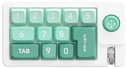 Programmable Keypad,RGB Mechanical Game Keyboard - Hot-swappable Single-handed with Joystick Wired Number Pad for Video Editing Workplace Men Trading Setup Computer