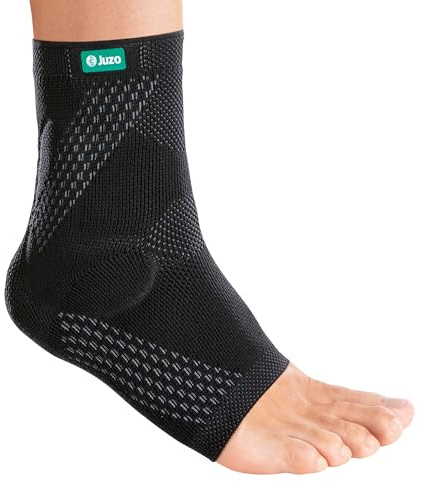 Juzo JuzoFlex Malleo Xtra Sprunggelenkbandage, mit Silikonpelotten & Komfortzone, bei Bänderriss, Arthrose & Sport, atmungsaktiv & hautfreundlich, rechts & links tragbar, für Frauen & Männer
