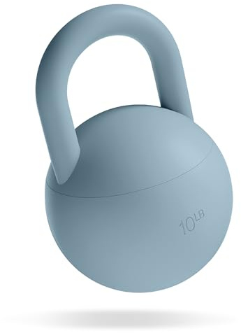 Bala 10lb Kettleball, Soft Kettlebell for Women - Kettlebells Strength & Core Training Equipment for Home Gym Workouts - Anti-Slip Grip Exercise Weights with Cushioned Impact-Resistant Base - Sea