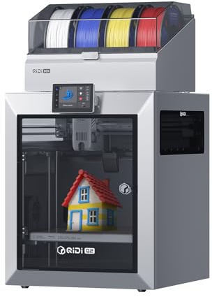 QIDI Q2 Combo 3D-Drucker für Mehrfarbig & Technische Filamente | 65 °C Heizkammer & 370°C Düsentemperatur, 600 mm/s Höchstgeschwindigkeit, AI-Kamera, Auto-Leveling, 270x270x256mm Bauraum