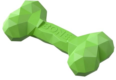 Kauspielzeug für Hunde, Kauspielzeug Hund Knochen Gummi, Kauknochen Robust, Hundezahnbürste Hundespielzeug zur Zahnreinigung Zahnen Kauen Spielzeug für Hunde Innerhalb von 30 Kg (Rosa, S) (Grün, M)