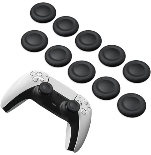 KAHZOR 10 PCS Sostituire Tappi Joystick Per Controller Ps5/Ps4, Accessori Compatibile Con Ps5/Ps4 Grip Thumbstick Gommini Sostitutivi Antiscivolo, Joystick Cappucci Analogici Resistenti All'Usura