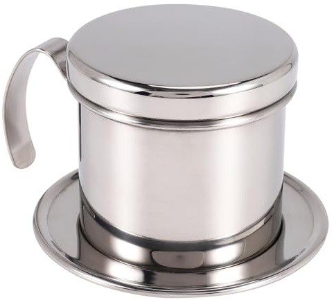 Kopinma Vietnamesisches Kaffeefilter Vietnam Cafe Phin - Kaffeesieb, Kaffeepresse Maker für 1 Kaffeetasse, Pour Over kaffeebereiter Tropffilter Kaffeemaschine aus Edelstahl für Zuhause, Büro