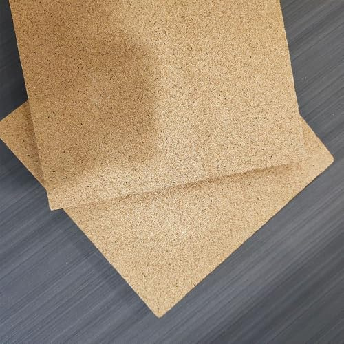 INMOZATA 2 Pack Vermiculite Fire Boards,Firebricks Heat proof High Density, 240mm x 303mm x 25mm,for Wood Stoves,Log Burners,Multi-Fuel Stove Fires,Fire Pit,Kiln,Pizza Ovens,Fireplaces