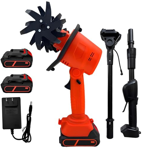Rotovator, Motoculteur Et Cultivateur électrique De Jardin – Puissant Rotovateur Rechargeable Au Lithium-ION pour Petit Jardin | Motoculteur sans Fil De 100 Mm De Largeur Et 100 Mm De Profondeur