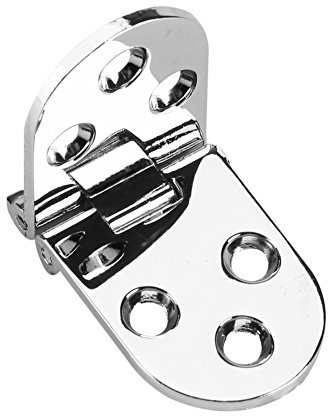 Scharnier für Schränke, Tisch, Klapptisch, abgerundet, 80 x 30 mm, Zinklegierung, 2 Stück silberfarben