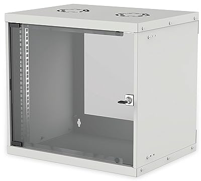 intellinet 714167 48,26 cm 19 (19 Zoll) Wandverteiler Basic Line 9 HE 487 (H) x 540 (B) x 400 (T) mm Flatpack Schutzklasse IP20 grau