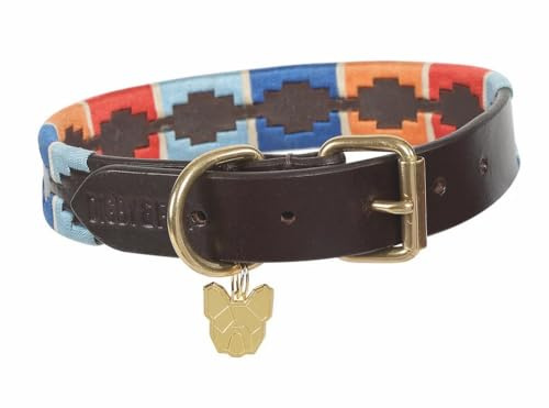 Shires Drover Polo Dog Collar, M - XXL-Turquoise/Red/Orange/Blue Large