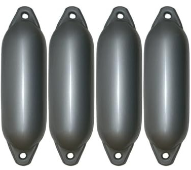 Majoni 4er-Set Bootsfender Star 25 - Farbe Silber, Länge 58cm