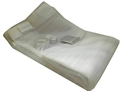 TENDA ZANZARIERA MAGNETICA BIANCA CON 18 CALAMITE 120 x 250 CM PER PORTA BALCONE
