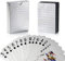 Joyoldelf Poker-Karten, Kartenspiel, PVC, wasserdicht, Blattgold, mit Geschenkbox, Kartenspiel 54, perfekt für Party und Spiel (Silber)