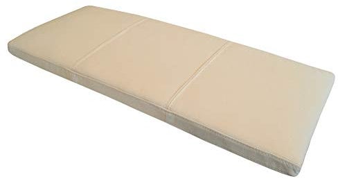 Quattro Meble Creme Echtleder Bankauflage Sitzkissen Lederkissen Sitzpolster Bank Auflage doppelt genähtes Echt Leder Kissen Sitzauflage (40 x 70 cm)