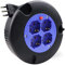 EXTRASTAR Prolunga Elettrica con Avvolgicavo 5 mt,4 Prese Polivalenti (Schuko + 10/16A),Spina 16A,Sezione Cavo 3G 1,0 mm²