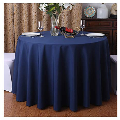 CIEEIN CIEHT Tischdecke Schreibtisch Tischtuch Tischwäsche Couchtisch Küchentischabdeckung Party Hochzeit Tafeltuch Rund Navy 220cm
