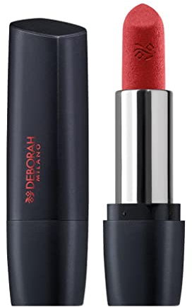 Deborah Milano - Red Mat, Rossetto Effetto Matte con Collagene e Acido Ialuronico, 3 Geranium, Azione Nutriente ed Emolliente, Dona Labbra Intense e Volumizzate a Lunga Tenuta, 4.5 gr