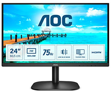 AOC 24B2XHM2 - 24 Zoll FHD Monitor (1920x1080, 75 Hz, VGA, HDMI) schwarz
