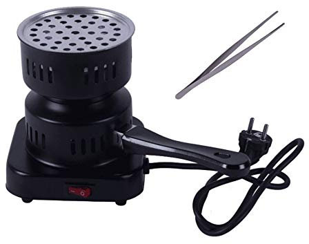 DIAMOND HOOKAH Premium Shisha Kohleanzünder elektrisch für Shisha Kohle + Zange, Kohlenanzünder elektrisch - 450 Watt