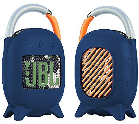 Stehen Silikon Hülle für JBL Clip 4 Bluetooth Lautsprecher, Seracle Silicone Case Cover Tasche für JBL Clip 4 Lautsprecher (Blue)