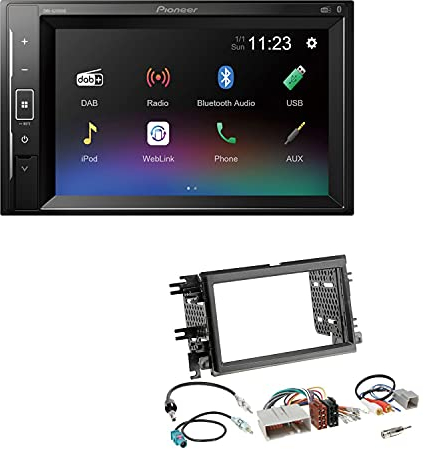 Pioneer DMH-A240DAB 2-DIN Autoradio Bluetooth DAB USB passend für Ford Mustang V 2005-2009 schwarz
