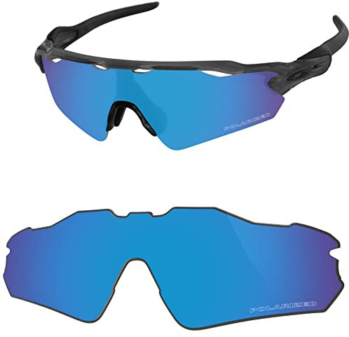 Vaep Verres de rechange en polycarbonate pour Oakley Radar EV Path OO9208 - Polarisés élargis, Bleu glacier, Radar EV Path