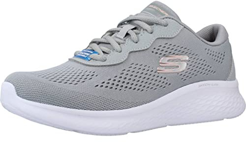 Skechers Women's Skech-Lite Pro Perfect Time Sneaker, Grey Mesh/Pink Trim, 5 UK