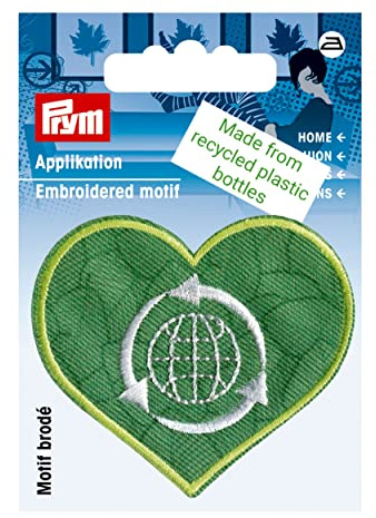 Prym 926740 Appl. recycelt Herz grün