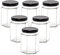 Offer Shop Jam Jars with Lids - 8 Set of Hexagonal Jar's of Quality Glass | Ideal Storage Glass Jars for Jam Spice or Sweets | 190ml Black Lids