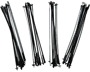 ICAMAS 48pcs 135mm Pinned Scroll Saw Blades 10/15/18/24 TPI for Dewalt, Delta, Craftsman 15 in. and 16 in. Scroll Saw (Color : 10TPI)